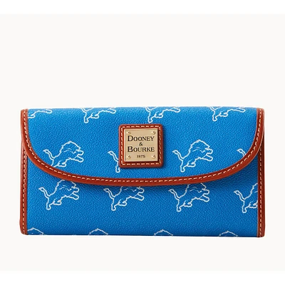 Women's Dooney & Bourke Detroit Lions Team Color Continental Clutch