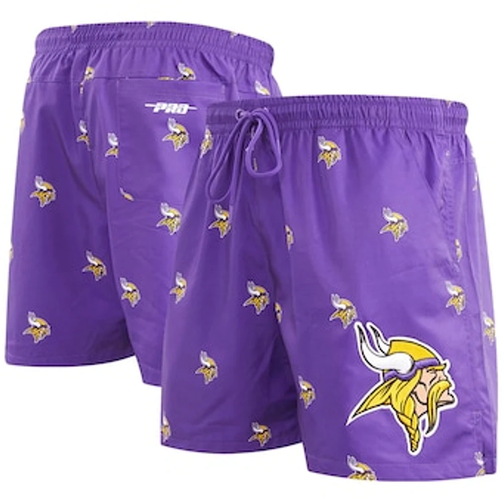 Men's Pro Standard  Purple Minnesota Vikings Allover Print Mini Logo Shorts