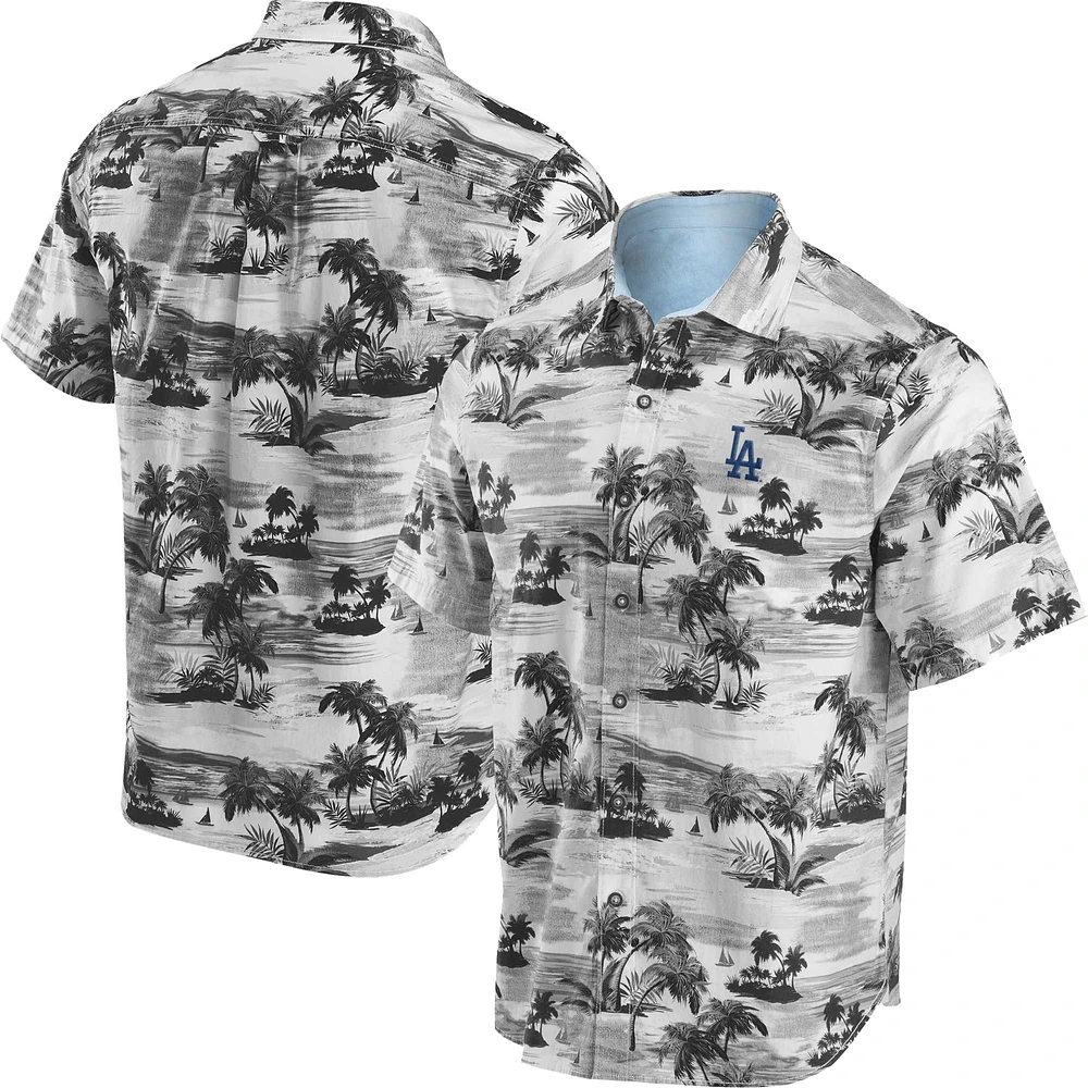 Men's Tommy Bahama Black Los Angeles Dodgers Tropical Horizons Button-Up Shirt