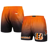 Men's Pro Standard Black/Orange Cincinnati Bengals Ombre Mesh Shorts