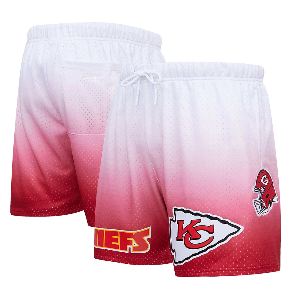 Men's Pro Standard Red/White Kansas City Chiefs Ombre Mesh Shorts