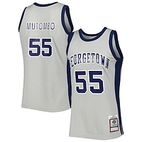 Men's Mitchell & Ness Dikembe Mutombo Gray Georgetown Hoyas 1990/91 Swingman Jersey