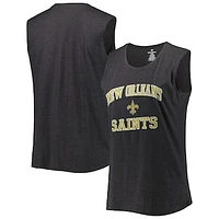 Women's Fanatics Heather Charcoal New Orleans Saints Plus Tank Top