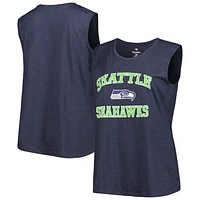 Women's Fanatics College Navy Seattle Seahawks Plus Size Tank Top