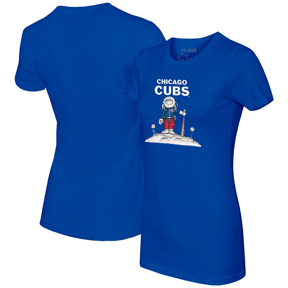 Women's Tiny Turnip Royal Chicago Cubs Astronaut T-Shirt