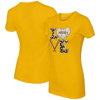 Women's Tiny Turnip Gold San Diego Padres Baseball Love T-Shirt