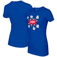 Women's Tiny Turnip Royal Chicago Cubs Baseball Pow T-Shirt