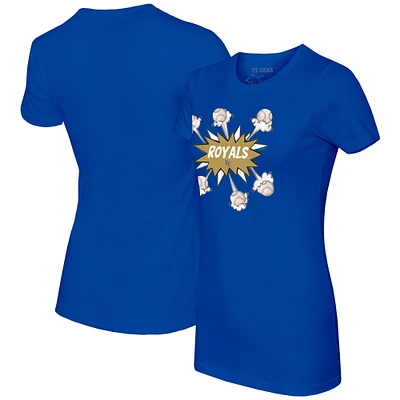 Women's Tiny Turnip Royal Kansas City Royals Baseball Pow T-Shirt
