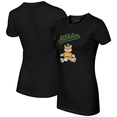 Women's Tiny Turnip Black Athletics Teddy Boy T-Shirt