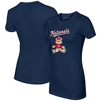Women's Tiny Turnip Navy Washington Nationals Teddy Boy T-Shirt