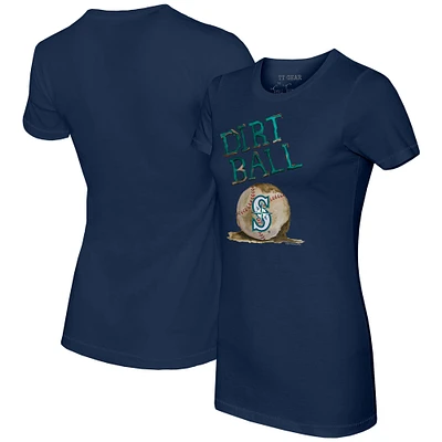 Women's Tiny Turnip Navy Seattle Mariners Dirt Ball T-Shirt