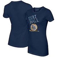 Women's Tiny Turnip Navy Tampa Bay Rays Dirt Ball T-Shirt
