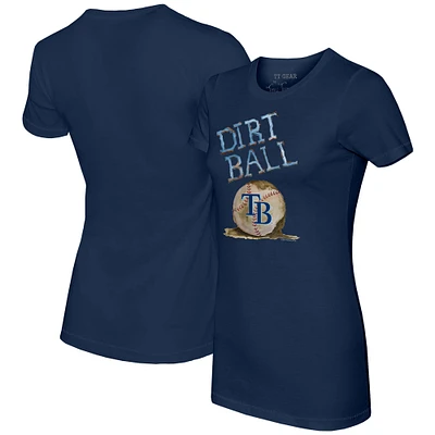 Women's Tiny Turnip Navy Tampa Bay Rays Dirt Ball T-Shirt