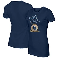 Women's Tiny Turnip Navy Tampa Bay Rays Dirt Ball T-Shirt