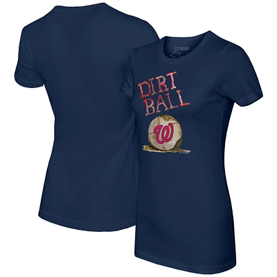 Women's Tiny Turnip Navy Washington Nationals Dirt Ball T-Shirt