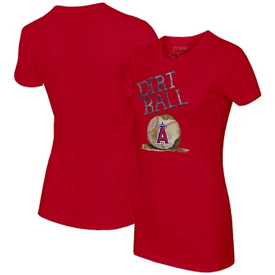Women's Tiny Turnip Red Los Angeles Angels Dirt Ball T-Shirt