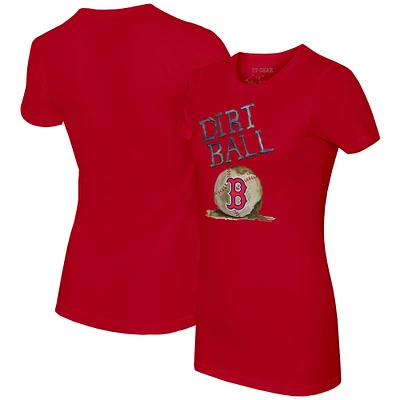 Women's Tiny Turnip Red Boston Sox Dirt Ball T-Shirt