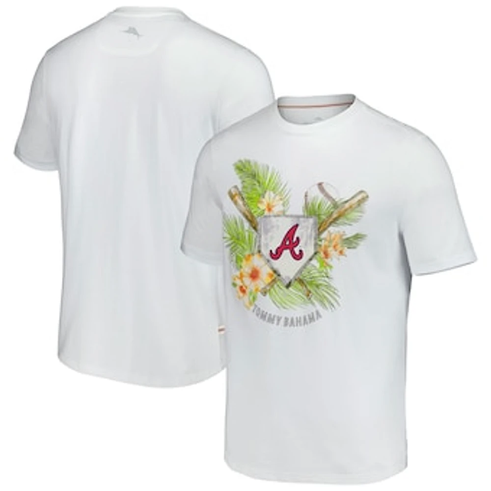 Men's Tommy Bahama  White Atlanta Braves Island League T-Shirt