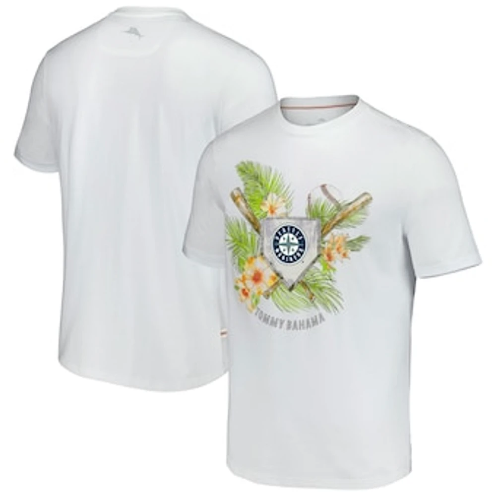 Men's Tommy Bahama  White Seattle Mariners Island League T-Shirt