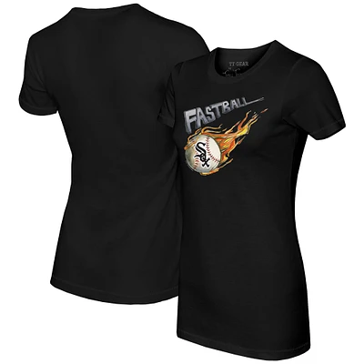 Women's Tiny Turnip Black Chicago White Sox Fastball T-Shirt
