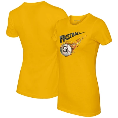Women's Tiny Turnip Gold San Diego Padres Fastball T-Shirt