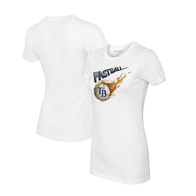 Women's Tiny Turnip White Tampa Bay Rays Fastball T-Shirt