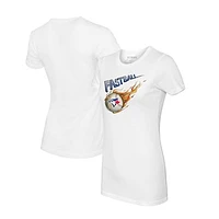 Women's Tiny Turnip White Toronto Blue Jays Fastball T-Shirt