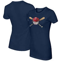 Women's Tiny Turnip Navy Minnesota Twins Hat Crossbats T-Shirt