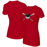 Women's Tiny Turnip Red Cincinnati Reds Hat Crossbats T-Shirt