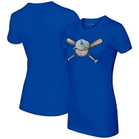 Women's Tiny Turnip Royal Los Angeles Dodgers Hat Crossbats T-Shirt
