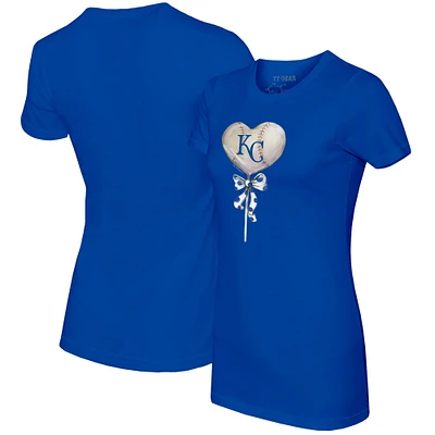 Women's Tiny Turnip Royal Kansas City Royals Heart Lolly T-Shirt