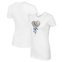 Women's Tiny Turnip White Kansas City Royals Heart Lolly T-Shirt
