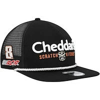 Men's New Era Black Kyle Busch Cheddar's Golfer Snapback Hat