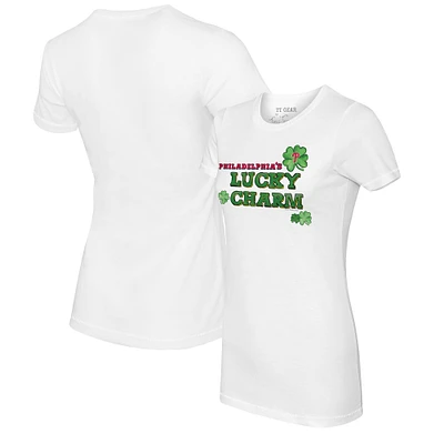 Women's Tiny Turnip White Philadelphia Phillies Lucky Charm T-Shirt