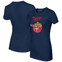 Women's Tiny Turnip Navy Minnesota Twins Nacho Helmet T-Shirt