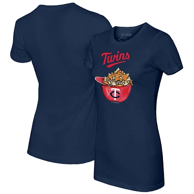 Women's Tiny Turnip Navy Minnesota Twins Nacho Helmet T-Shirt