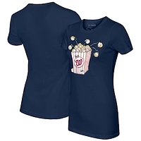 Women's Tiny Turnip Navy Washington Nationals Popcorn T-Shirt