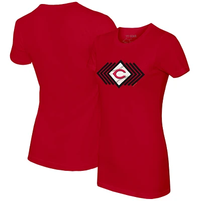 Women's Tiny Turnip Red Cincinnati Reds Prism Arrows T-Shirt