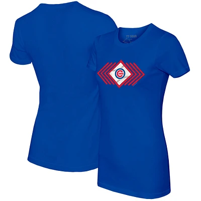 Women's Tiny Turnip Royal Chicago Cubs Prism Arrows T-Shirt