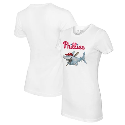 Women's Tiny Turnip White Philadelphia Phillies Shark Logo T-Shirt