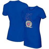 Women's Tiny Turnip Royal Chicago Cubs Spit Ball T-Shirt