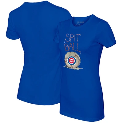 Women's Tiny Turnip Royal Chicago Cubs Spit Ball T-Shirt