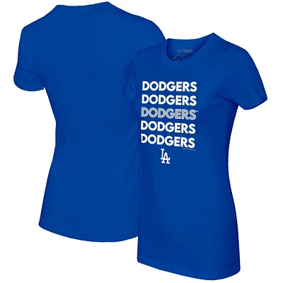 Women's Tiny Turnip Royal Los Angeles Dodgers Stacked T-Shirt