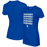 Women's Tiny Turnip Royal Los Angeles Dodgers Stacked T-Shirt