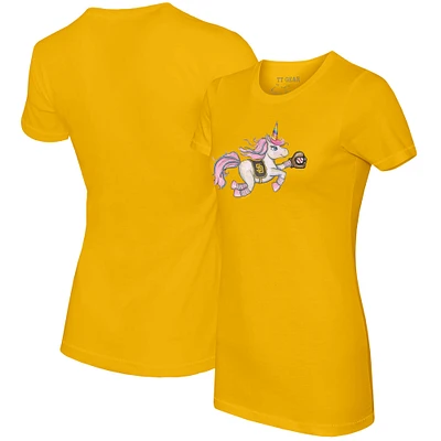 Women's Tiny Turnip Gold San Diego Padres Unicorn T-Shirt