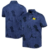 Men's Tommy Bahama Navy Michigan Wolverines Big & Tall Miramar Blooms Polo