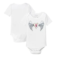 Infant Tiny Turnip White Texas Rangers Angel Wings Bodysuit