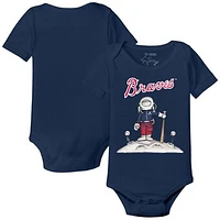 Infant Tiny Turnip Navy Atlanta Braves Astronaut Bodysuit