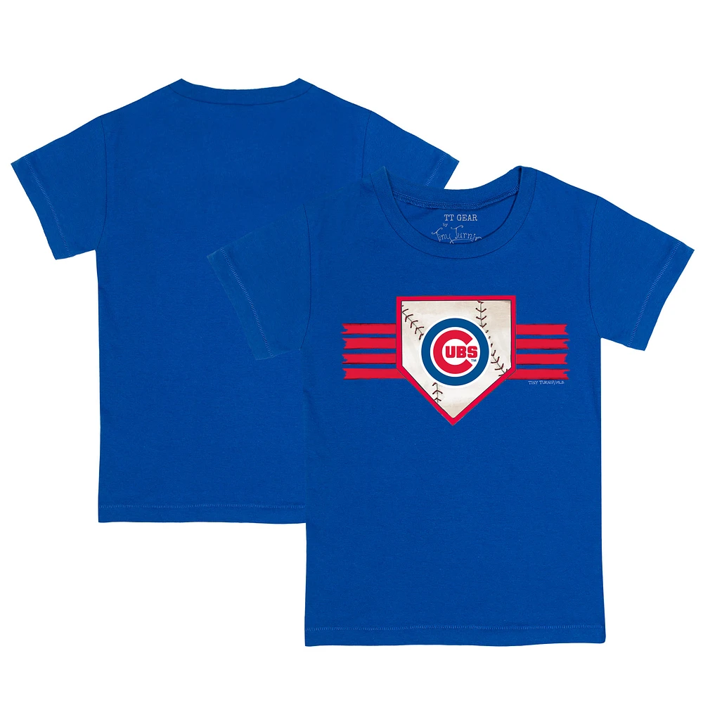 Infant Tiny Turnip Royal Chicago Cubs Base Stripe T-Shirt