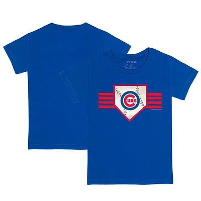 Infant Tiny Turnip Royal Chicago Cubs Base Stripe T-Shirt